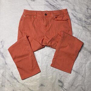 Chicos The Platinum Crop Jeans Womens Size 0.5 6 Pink Cropped Capris